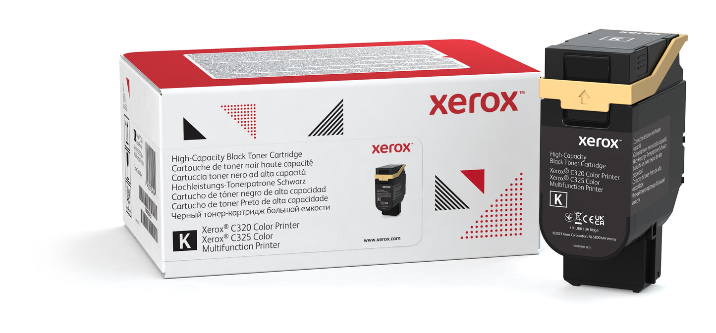 Cartouche de toner noir haute capacité Xerox pour C325 (utilisation et retour)