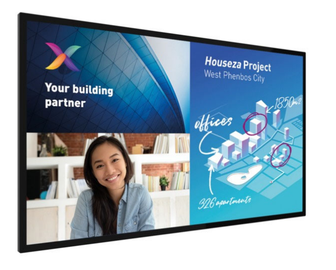 PHILIPS 55IN 20-Point UHD Touch Display, Android SoC, 400 cd/m²