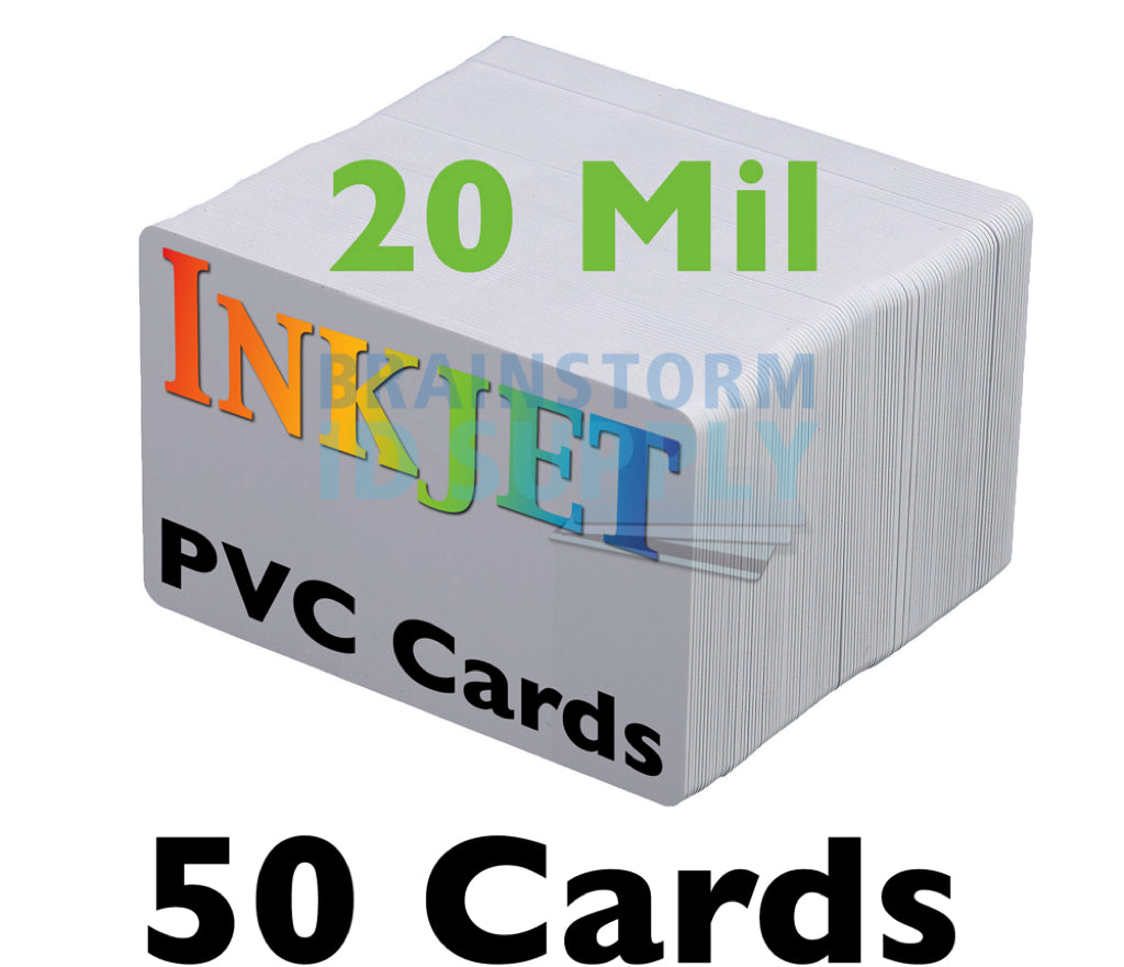 Cartes plastiques jet d'encre Canon CR80 16 mil, recto verso, paquet de 250