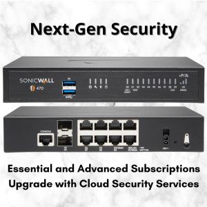 SonicWall TZ470 Secure Upgrade Plus Advanced 3YR Firewall