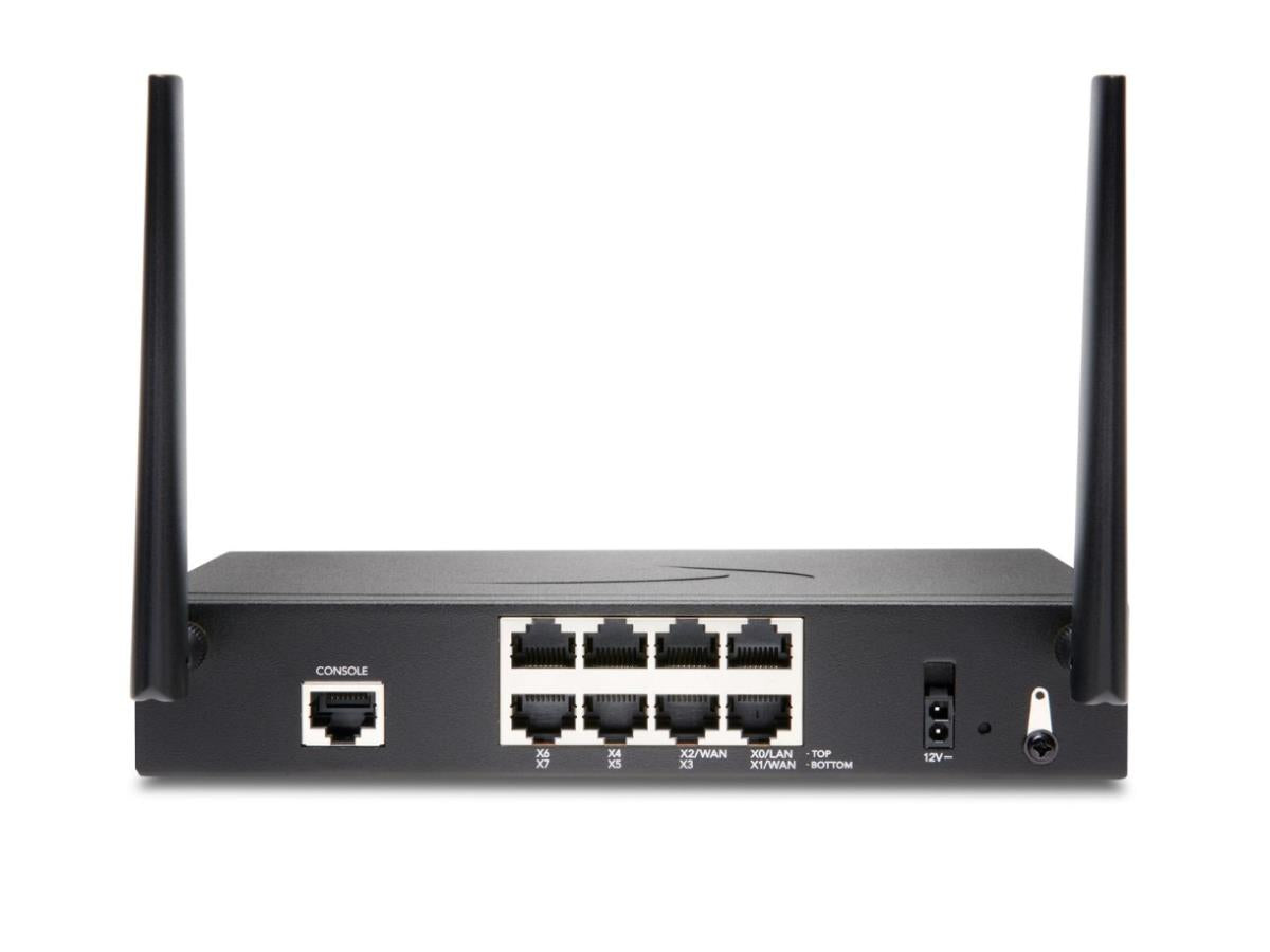 The SONICWALL TZ270W Wireless-AC TotalSecure Advanced Edition offers robust, integrated security for small to mid-sized networks. With support for multiple protocols, high-speed throughput, and advanced wireless standards, it ensures reliable protection and connectivity. This model includes a 1-year subscription to the Advanced Edition TotalSecure service for comprehensive threat prevention.