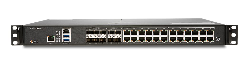SonicWall NSA 3700 High Availability Firewall, 10GbE, 1RU