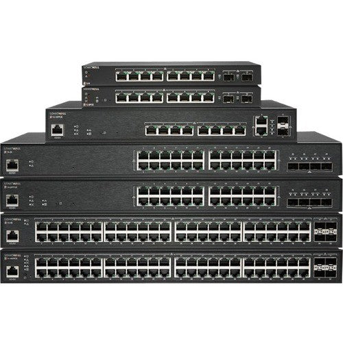 SONICWALL SWS12-8 Switch with 1YR Support, 10-Port GbE, SFP+, Desktop