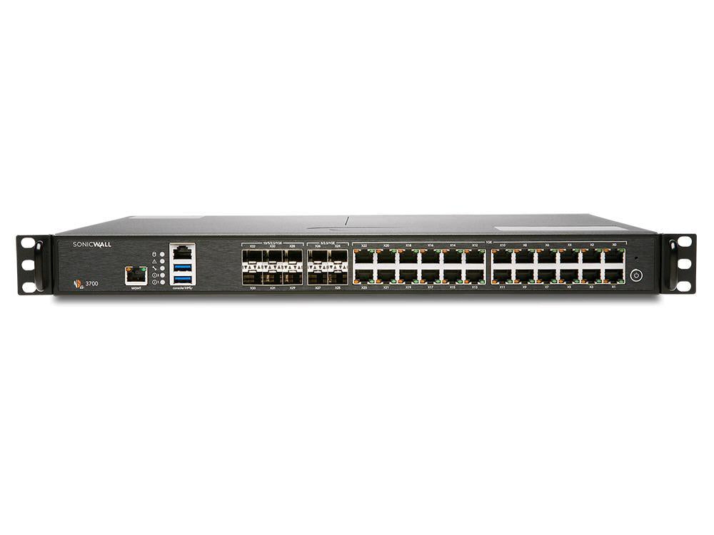 The SONICWALL NSa 3700 Total Secure Essentials Edition offers next-generation threat protection for mid-sized networks. Equipped with high-speed interfaces and powered by real-time deep memory inspection (RTDMI), this 1U firewall provides secure connectivity with advanced features like secure SD-WAN and secure remote worker capabilities. This model includes a 1-year subscription to Essential Security Services for continuous protection.