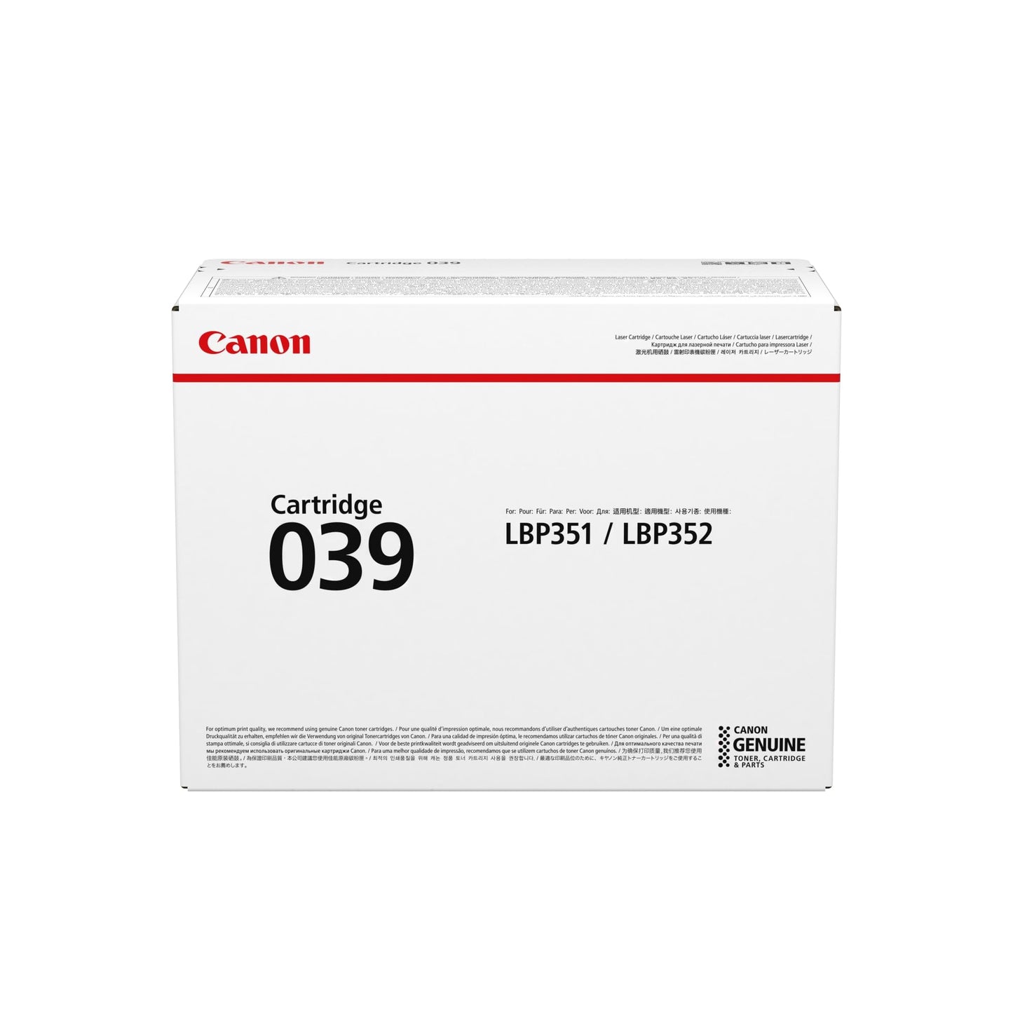 Canon Cartridge 039 Black Toner, 11,000-Page Yield