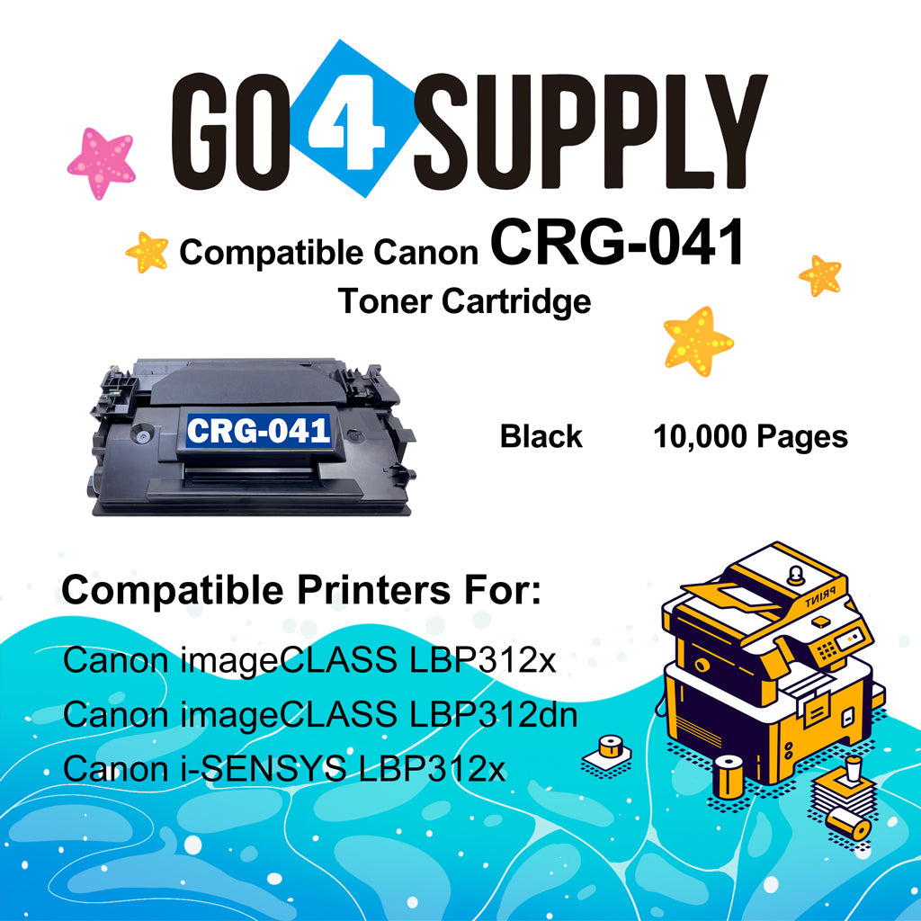 Canon CRG 041 Black Toner Cartridge for LBP312dn/MF525dw (10,000 Pages)