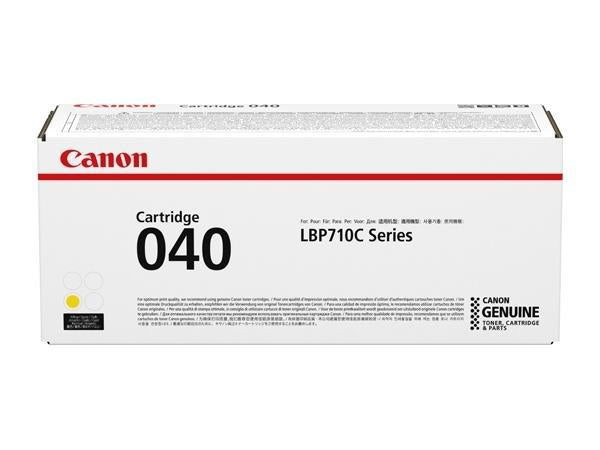 040 Yellow Toner Cartridge - For use with LBP712Cdn - Black: yields up to 6,300 pages / Cyan, Magenta, Yellow: yields up to 5,400 pages each (ISO / IEC Standard) - This laser toner cartridge is engineered to deliver consistent color and long-lasting performance, ensuring reliability with every page. Designed for high-volume workflows, it offers an efficient printing solution for busy office environments.