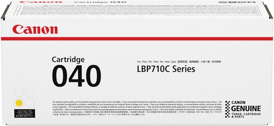 Cartouche de toner jaune Canon 040, 5 400 pages (0454C001)