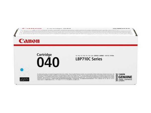 040 Cyan Toner Cartridge - For use with LBP712Cdn - Black: yields up to 6,300 pages / Cyan, Magenta, Yellow: yields up to 5,400 pages each (ISO / IEC Standard). Designed specifically for Canon laser printers, this high-yield toner delivers consistent color quality and meets ISO/IEC page yield standards, making it a reliable choice for high-volume printing needs.