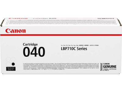 040 Black Toner Cartridge - For use with LBP712Cdn - Black: yields up to 6,300 pages / Cyan, Magenta, Yellow: yields up to 5,400 pages each (ISO / IEC Standard). Designed to deliver reliable, high-quality output with every print, this Canon cartridge ensures professional results for busy office environments. Built for compatibility with the Canon LBP712Cdn laser printer, it guarantees performance without smudging or streaking.