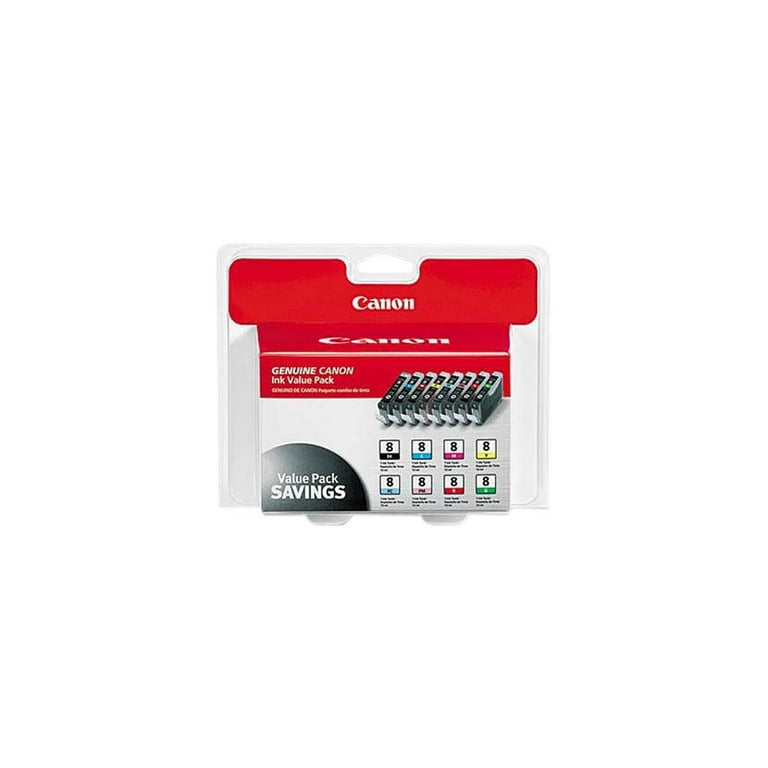 Cartouches d'encre multipack 8 couleurs Canon CLI-8, 0620B015