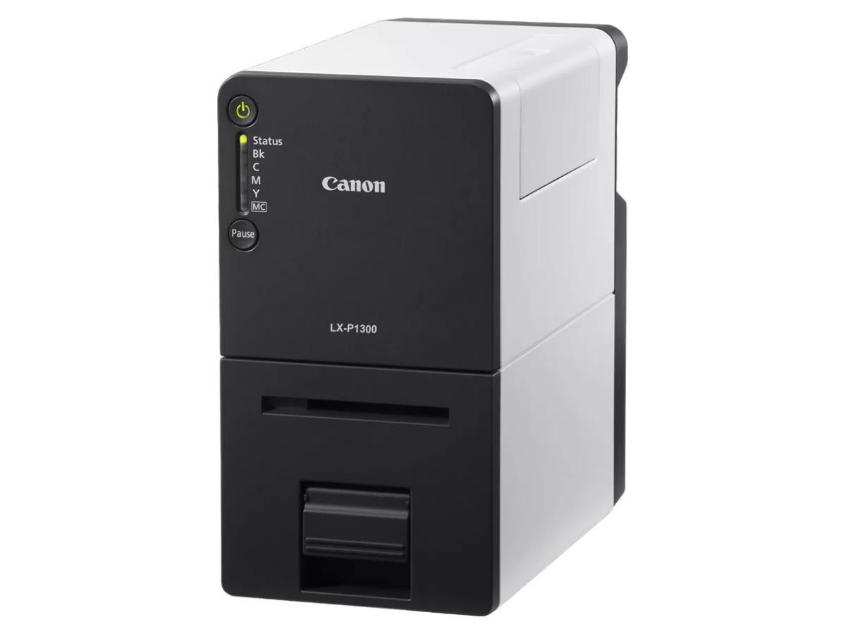 The Canon LX-P1300 is a durable pigment-based inkjet label printer designed for high-quality, reliable label printing applications. Built with TAA compliance and manufactured in Japan, it's ideal for professional and government environments where precision and regulatory standards matter. Featuring robust construction and dependable performance, the LX-P1300 delivers consistent labeling results with pigment-based ink technology.