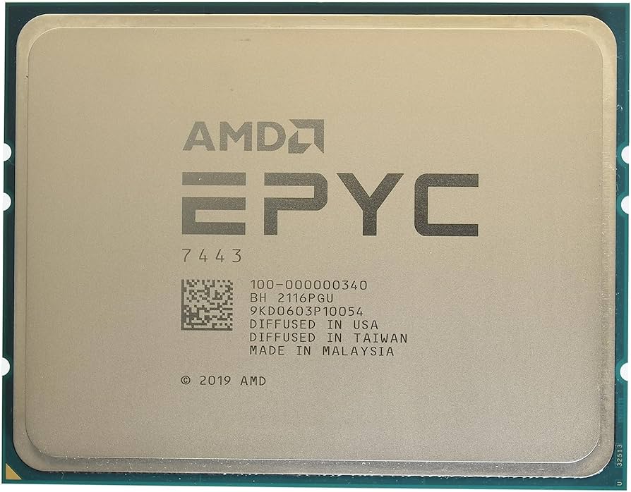 Processeur serveur AMD EPYC 7443 24 cœurs 2,85 GHz