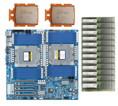 Processeur serveur AMD EPYC 9384X 32 cœurs 3,1 GHz, socket SP5