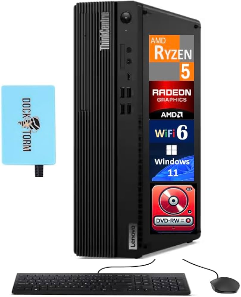 Lenovo ThinkCentre M75s Gen2 AMD Ryzen 5 PRO, 16GB RAM, 256GB SSD Desktop