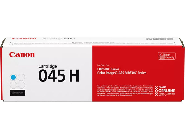 Canon 045H Cyan High Yield Toner Cartridge delivers up to 2,200 pages, minimizing replacements and maintenance. Compatible with select Canon ImageCLASS and i-SENSYS printers, this high-capacity cartridge is ideal for high-volume color printing applications across office environments.