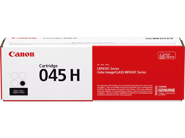 Canon 045H Black High Yield Toner Cartridge (1246C001) delivers consistent, professional-quality prints and is ideal for small business and home office use. With a high page yield of up to 2,200 pages, it minimizes replacements and improves efficiency. Compatible with select Canon ImageCLASS and i-SENSYS laser printers, it's a reliable choice for high-volume printing.