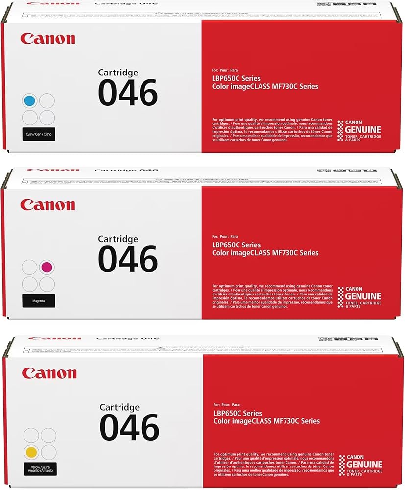 Canon 046 Yellow Toner Cartridge (1247C001), 2,300 Pages