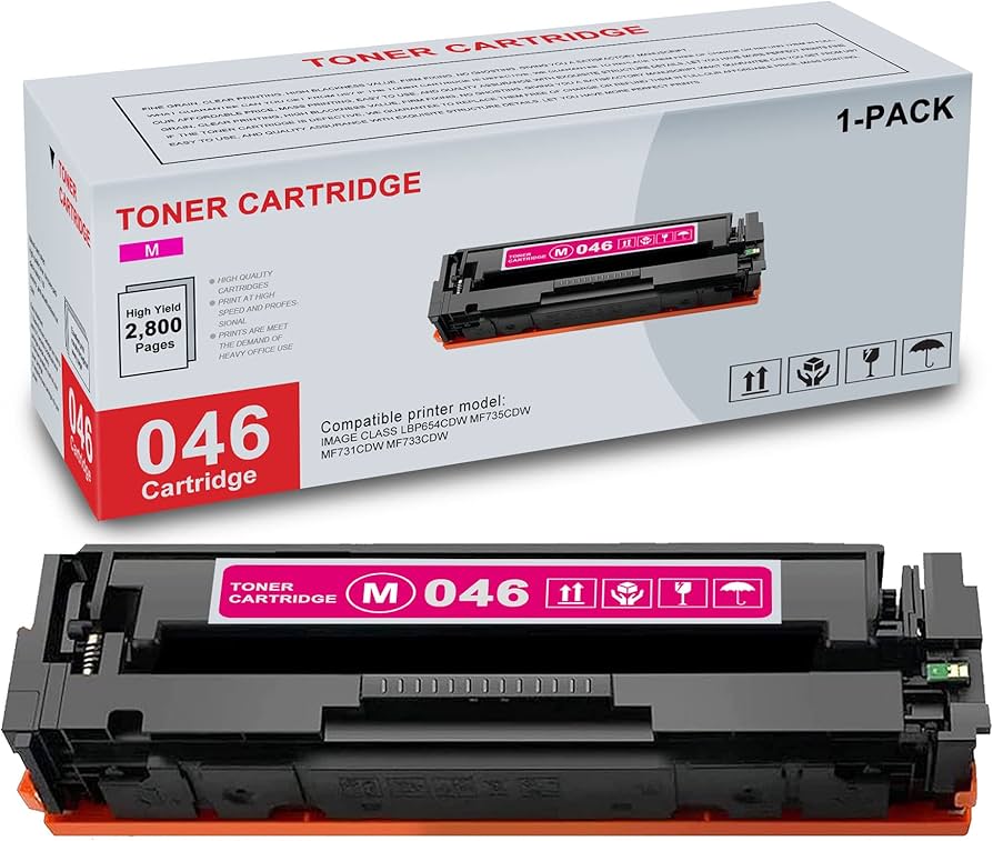 Canon CRG046 M Magenta Laser Toner, 1248C001, 2200 Pages