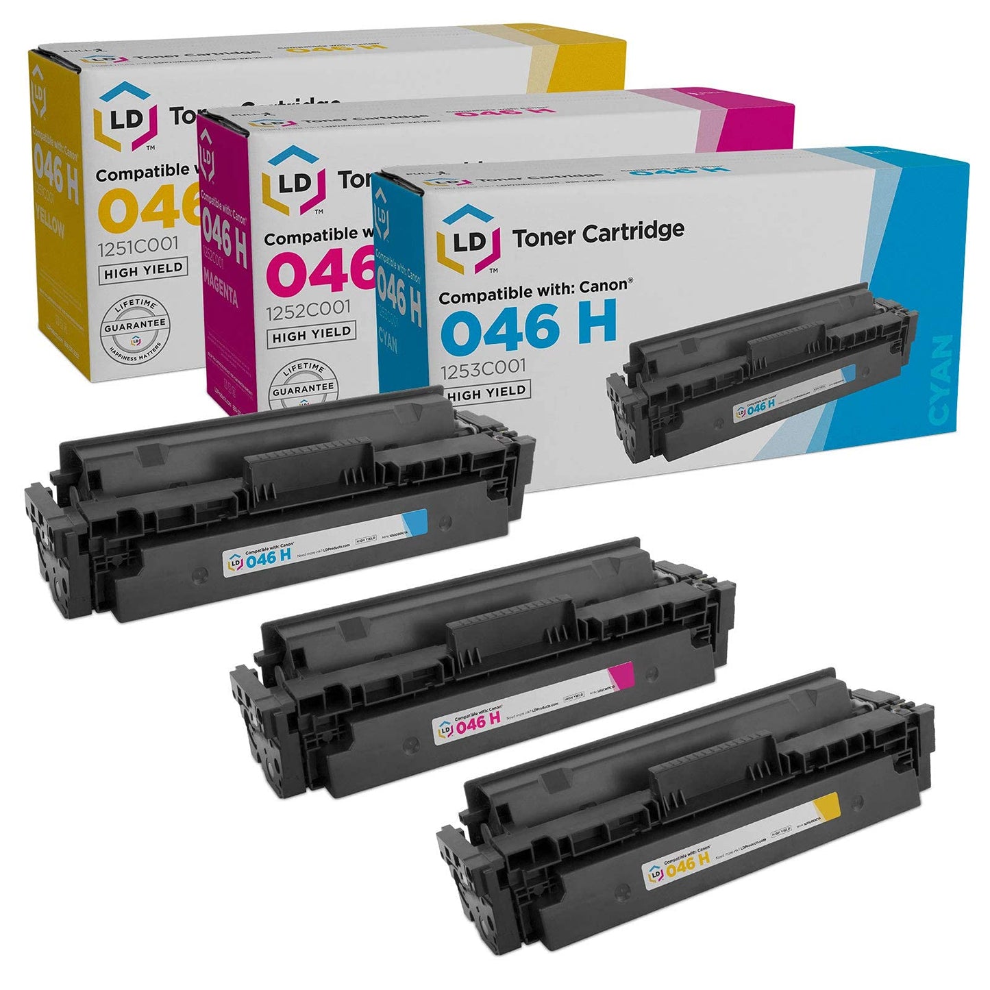 Canon 046H Yellow High Yield Toner Cartridge (1251C001)