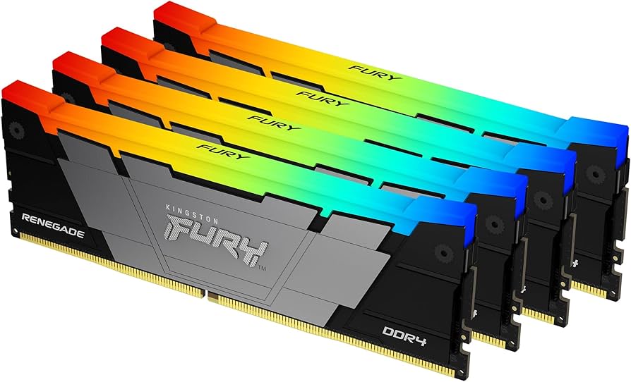 Kit de mémoire DIMM Kingston FURY Renegade 128 Go DDR4 3 200 MT/s CL16 (4 x 32 Go)