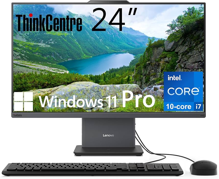 Lenovo ThinkCentre M90a Gen 5, i7-14700, 32GB, 1TB SSD, MX570A, 23.8" AIO
