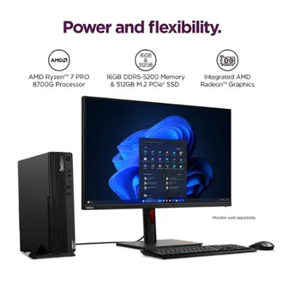 Lenovo ThinkCentre M75s Gen 5 Ryzen 7 PRO 8700G 16GB 512GB SFF Desktop