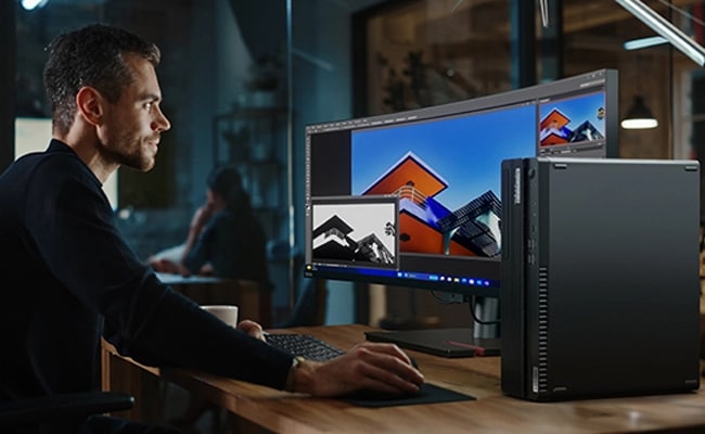 Ordinateur de bureau Lenovo ThinkCentre M90s Gen 5 SFF, i9-14900, 16 Go, SSD 256 Go, W11P