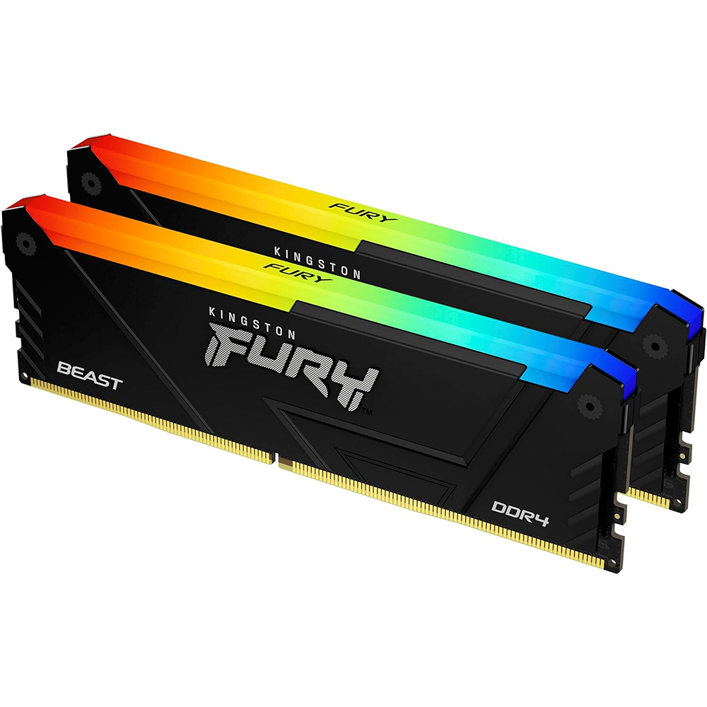 Kit Kingston FURY Beast RGB 16 Go DDR4 3 600 MT/s CL17 (2 x 8 Go)