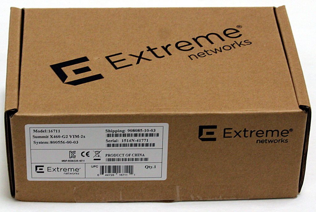 Module d'interface virtuelle Extreme Networks 16711, 2x 10GBASE-X SFP+ pour X460-G2