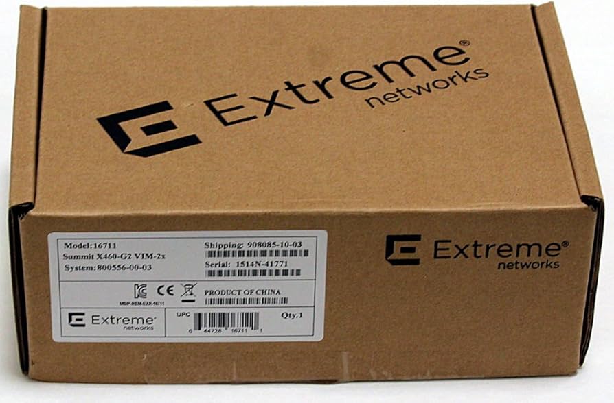 Module d'interface virtuelle Extreme Networks 16711, 2x 10GBASE-X SFP+ pour X460-G2