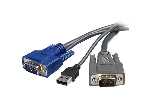 StarTech 6 ft Ultra-Thin USB VGA 2-in-1 KVM Cable - Black