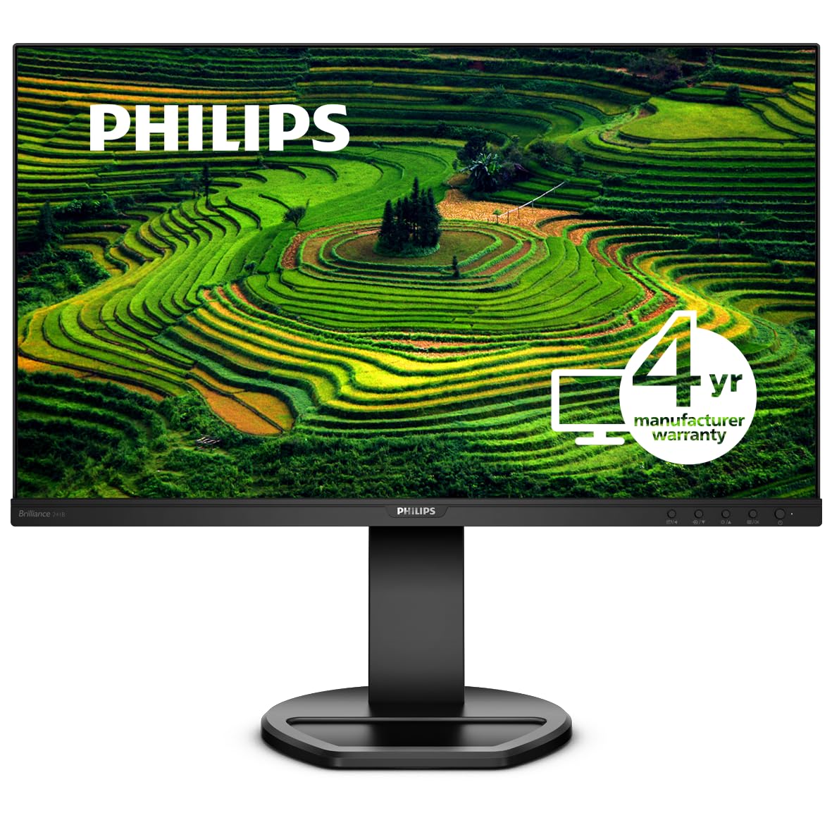 PHILIPS 241B8QJEB 24in FHD LED Monitor - TAA Compliant