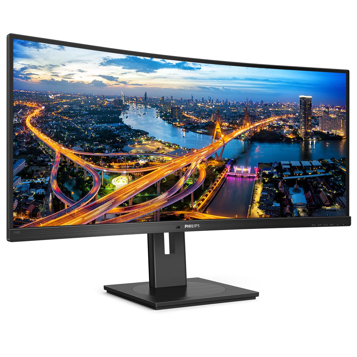Philips 346B1C 34" Curved WQHD LED Monitor with USB-C and TAA