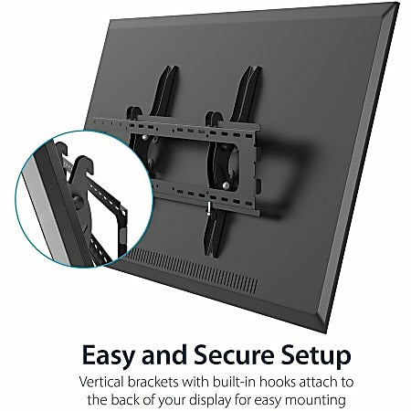 Support mural pour téléviseur STARTECH à mouvement complet, 32 à 75 pouces, argent, compatible VESA