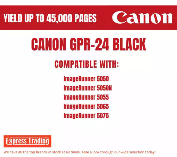 Cartouche de toner noir Canon GPR-24, rendement de 45 000 pages