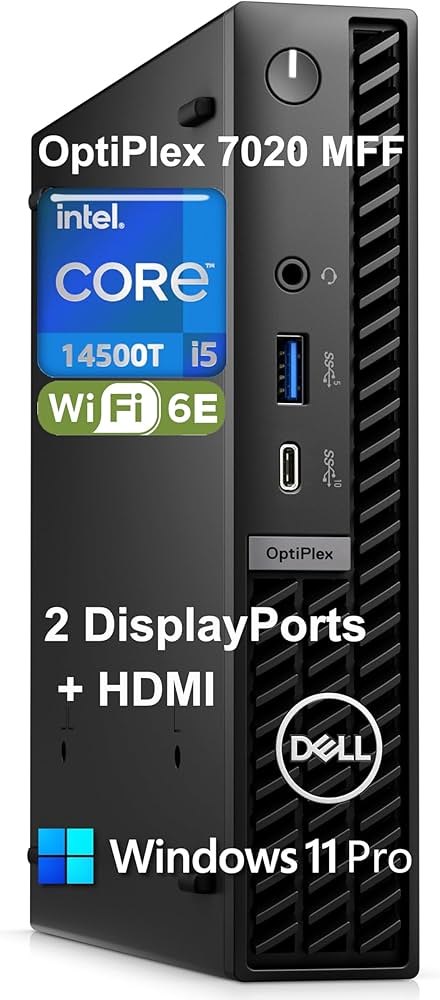 Ordinateur Dell OptiPlex 7020 Micro i5-14500T 16 Go SSD 256 Go Windows 11 Pro