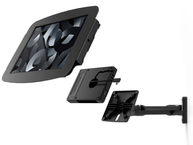 Support mural et hub COMPULOCKS pour iPad Air 10,9 pouces, noir (4e et 5e génération, A2324/A2072)