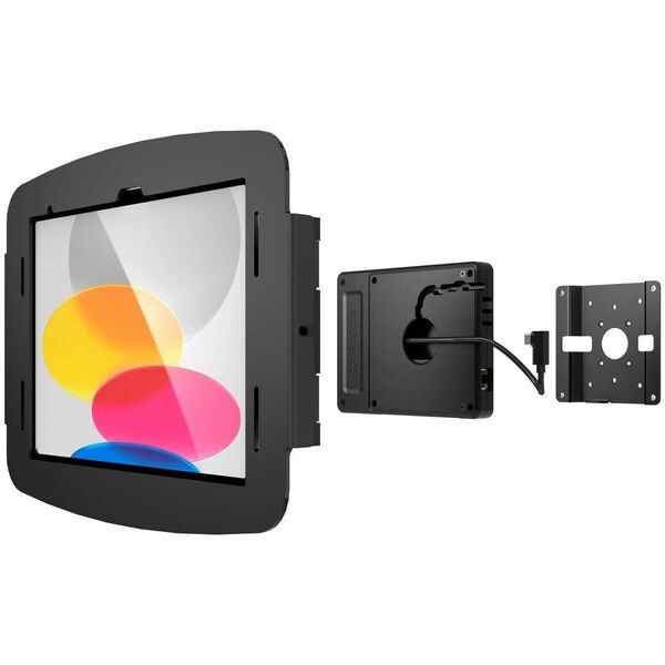 Support mural et hub COMPULOCKS pour iPad Air 10,9 pouces, noir (4e et 5e génération, A2324/A2072)