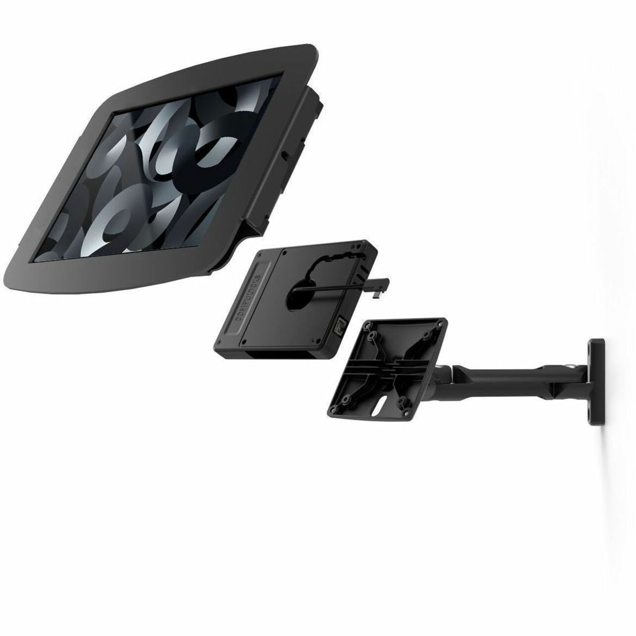 Boîtier mural COMPULOCKS Surface Go avec hub, noir