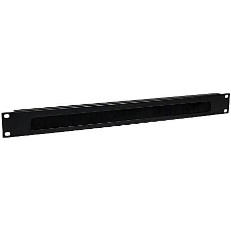 Panneau de gestion de câbles StarTech 1U, passe-câbles à brosse, acier, noir