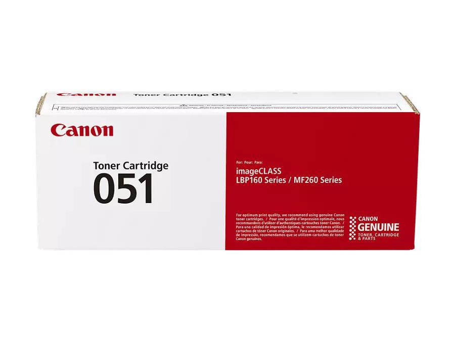 Toner Cartridge - Black - Yields up to 1,700 (ISO / IEC Standard) - For use with LBP162dw, MF264dw, MF267dw, MF269dw, MF269dw VP. This Canon 051 black toner cartridge ensures sharp, professional-quality results with consistent performance, helping reduce smears and smudging. Compatible with select Canon laser printers, it delivers up to 1,700 pages based on ISO standards, making it ideal for moderate document output in small offices or remote workspace setups.