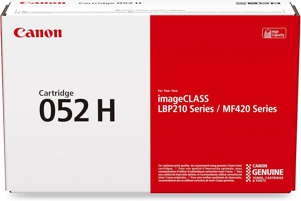 Canon 052 High Capacity Black Toner Cartridge, 9200 Pages