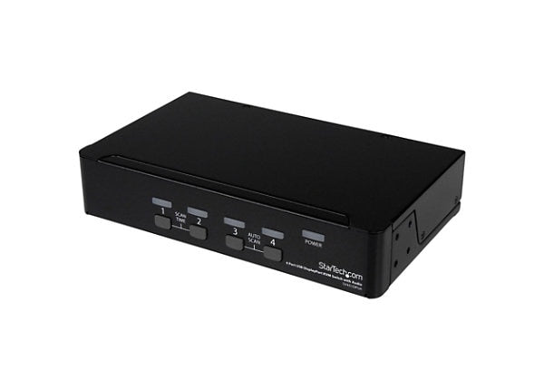 StarTech 4 Port USB DisplayPort KVM Switch with Audio - SV431DPUA