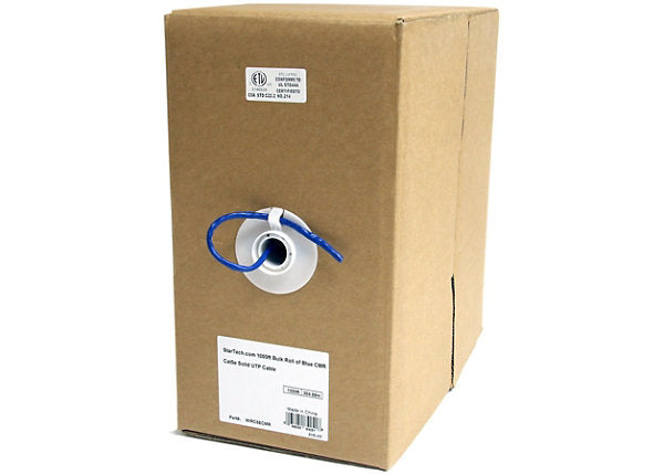 StarTech 1000ft Cat5e CMR Solid UTP Ethernet Cable - Blue, TAA Compliant