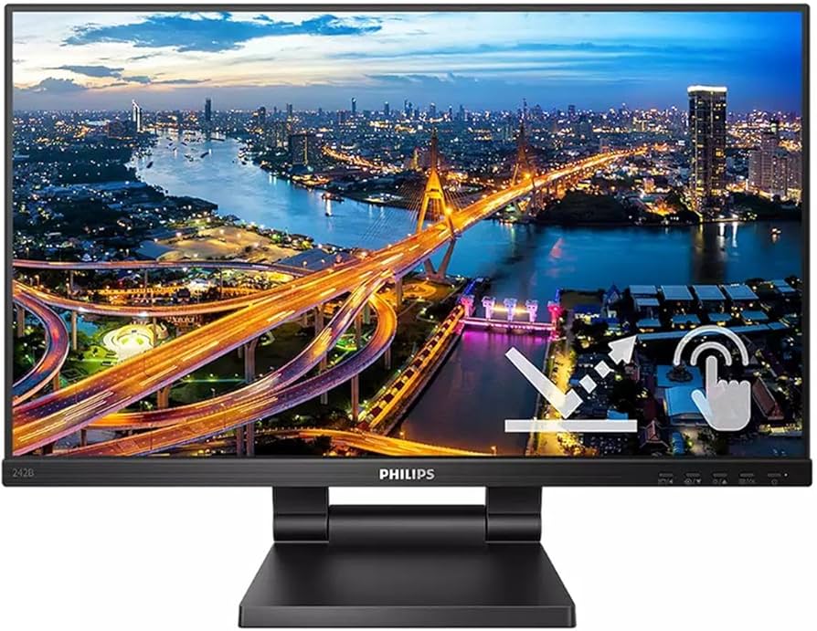 PHILIPS 242B1TC 24" FHD IPS Touch LCD Monitor, SmoothTouch, HDMI, DP, VGA