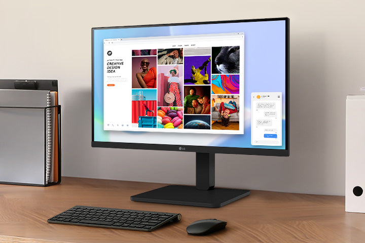 Écran IPS FHD 24" LG 24BA560-B, HDMI/DP/USB, support ergonomique