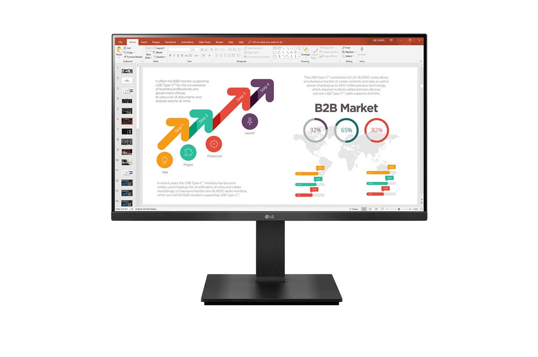 Moniteur IPS FHD LG 24BP450Y-I 23,8 pouces avec HDMI et DisplayPort