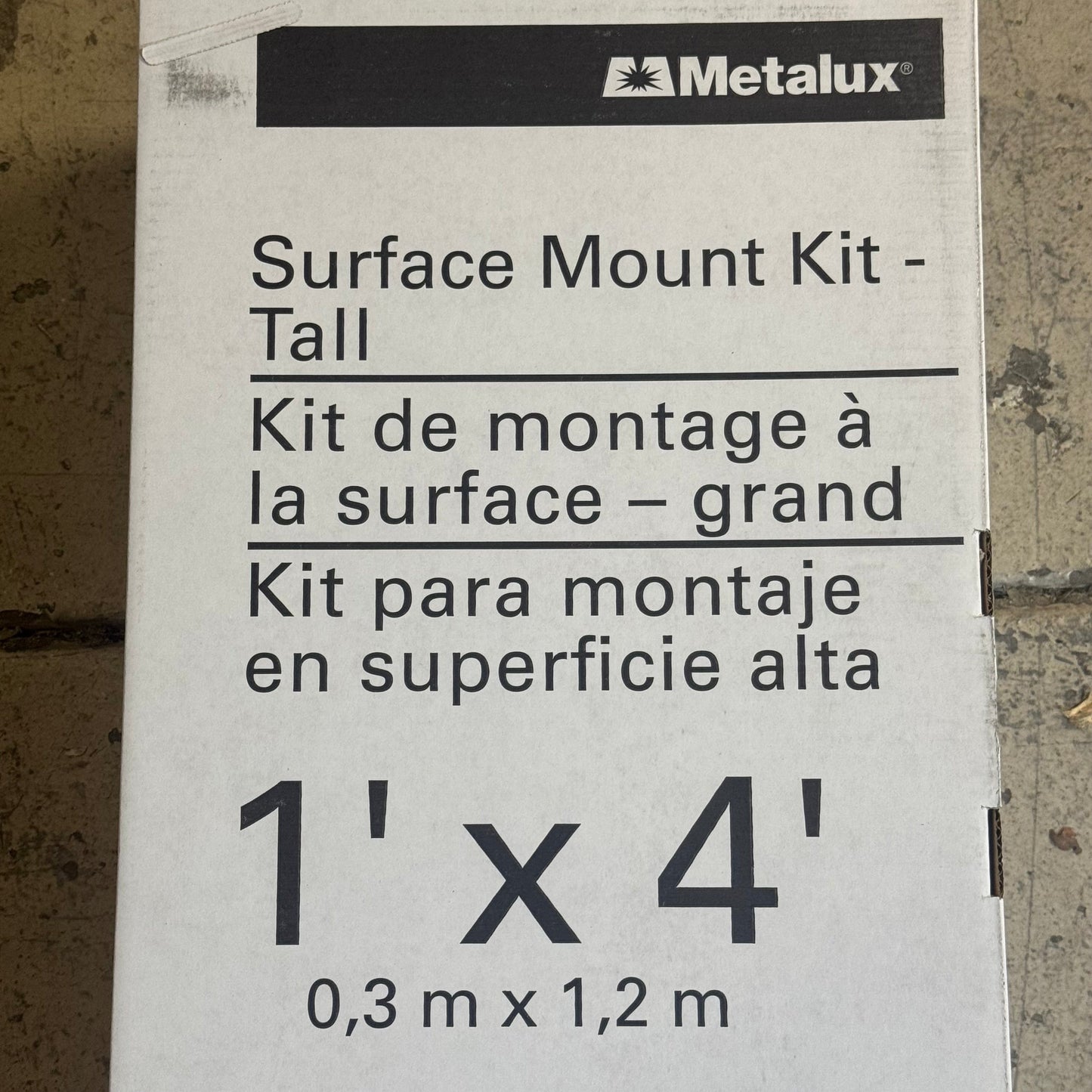 METALUX Surface Mount Kit for Lighting Fixture Sz 1’X4’ White SK-14-WT
