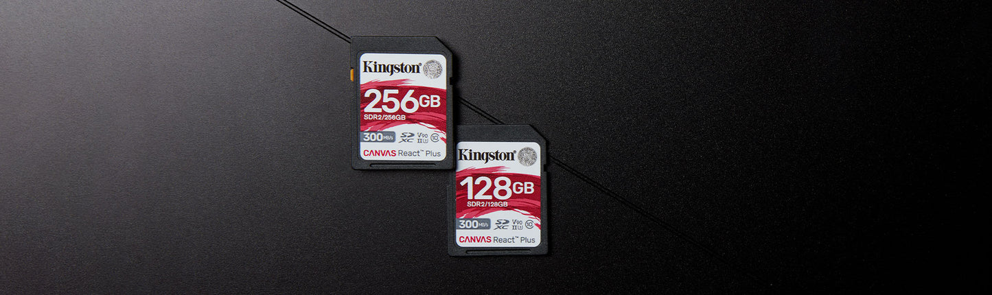 Carte mémoire Kingston Canvas React Plus SDXC UHS-II V90 256 Go